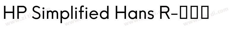 HP Simplified Hans R字体转换